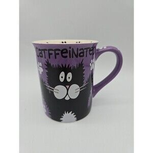 OUR NAME IS MUD CAT "CATFFEINATED / DECATF" CERAMIC MUG  14 OZ